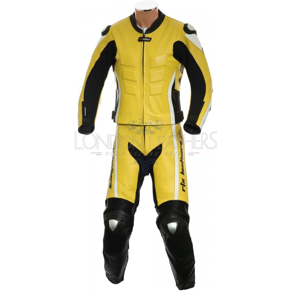 RTX Akira Yellow CE Leather Motorcycle SUIT